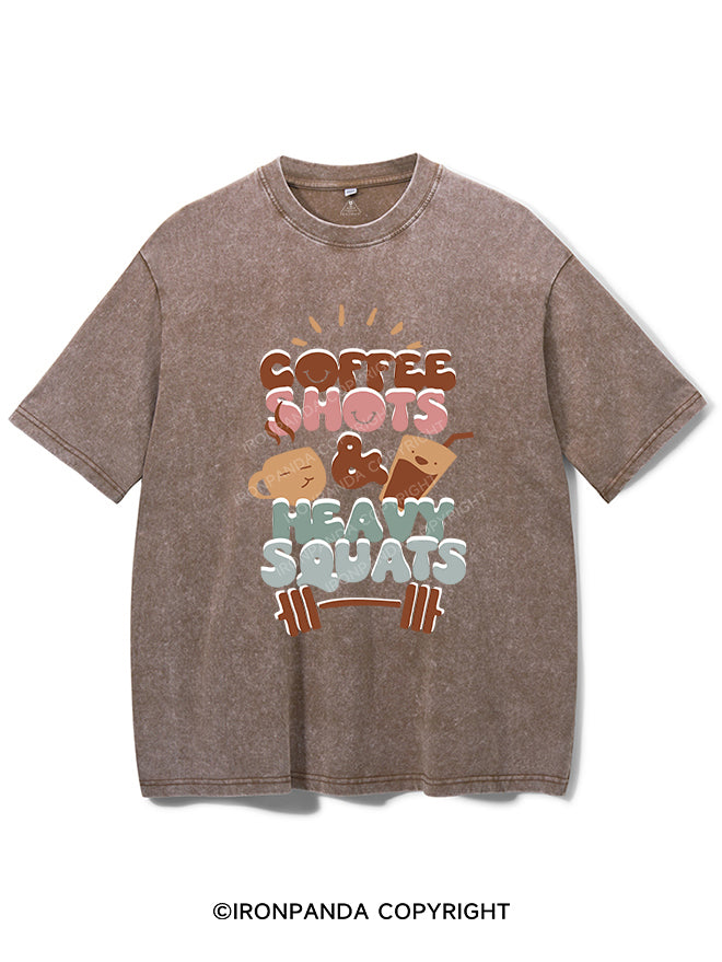 Coffee Shots and Heavy Squats Vintage Gym Shirt