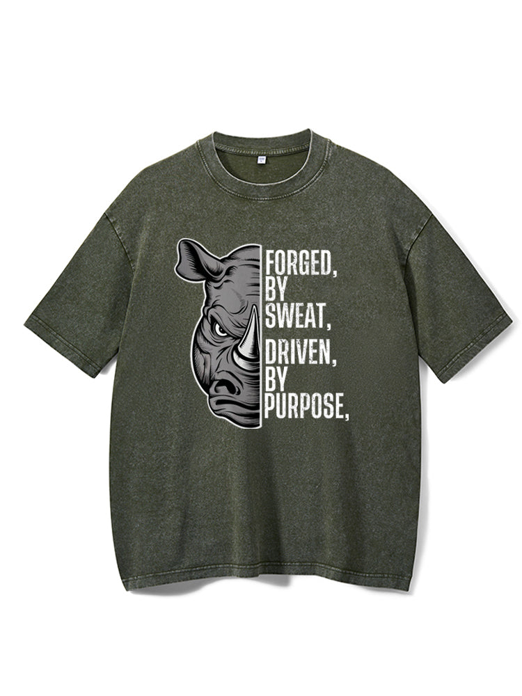 Forged By Sweat Driven By Purpose Washed Gym Shirt