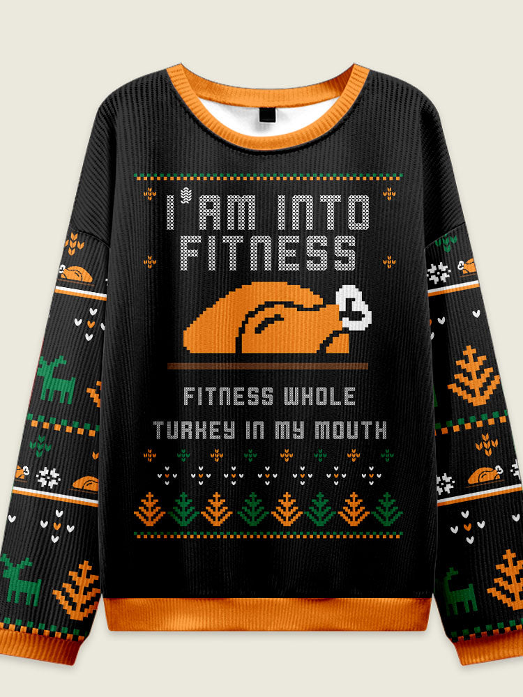 IRONPANDA I'AM INTO FITNESS theme Ugly Sweater