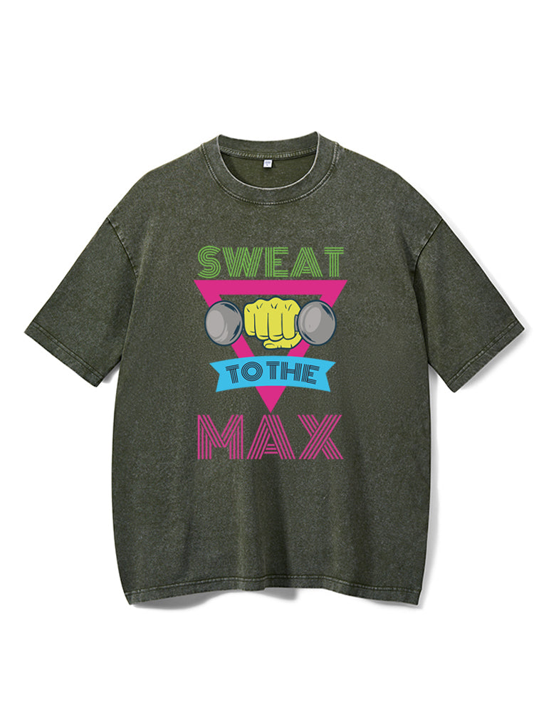 Sweat To The Max Men Washed Gym Shirt