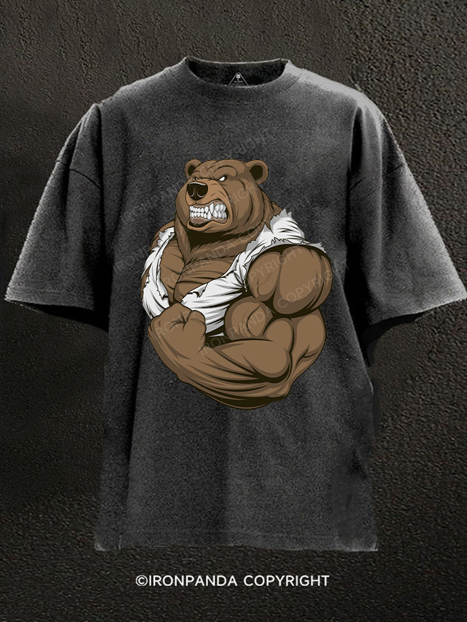 Angry Bear Washed Gym Shirt