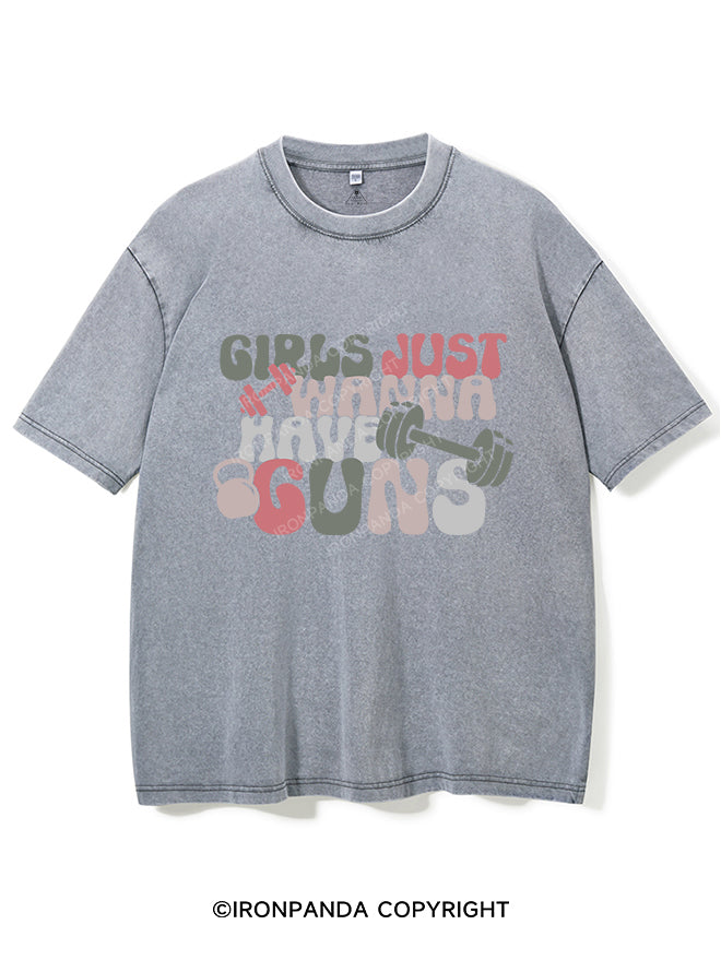 girls just wanna have guns Vintage Gym Shirt