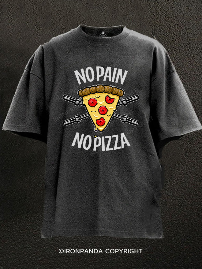 NO PAIN NO PIZZA Washed Gym Shirt