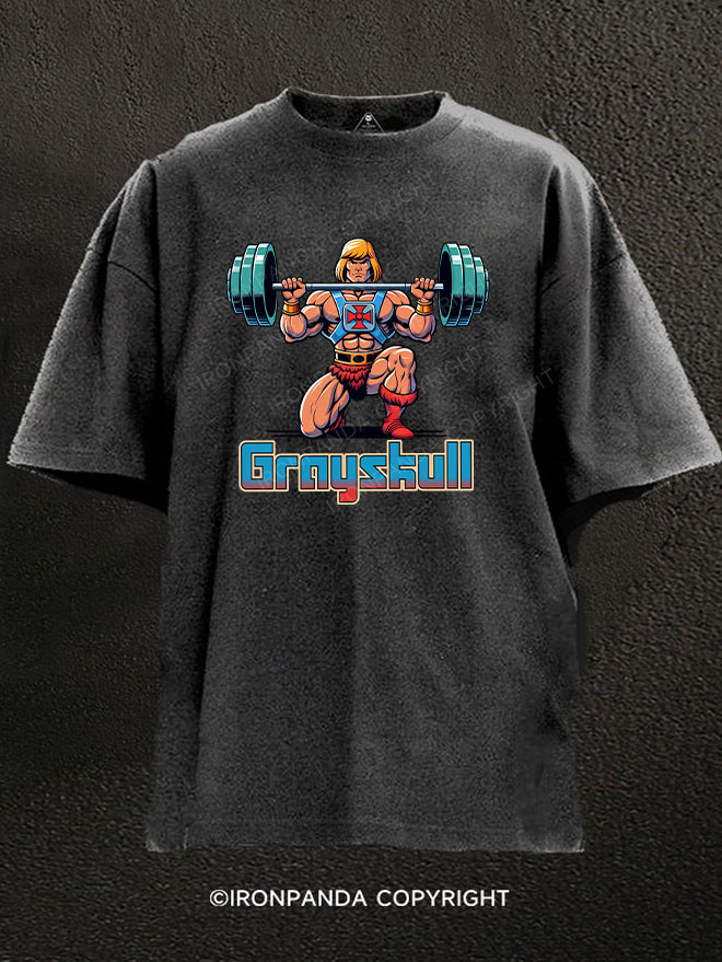 grayskull he man weightliting Washed Gym Shirt