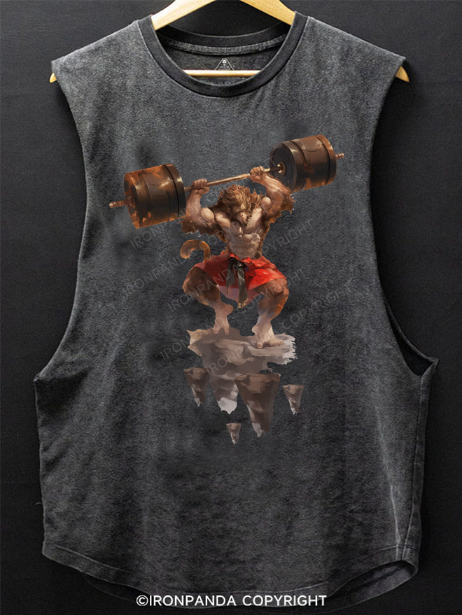 Monkey King weightlifting：WUKONG SCOOP BOTTOM COTTON TANK