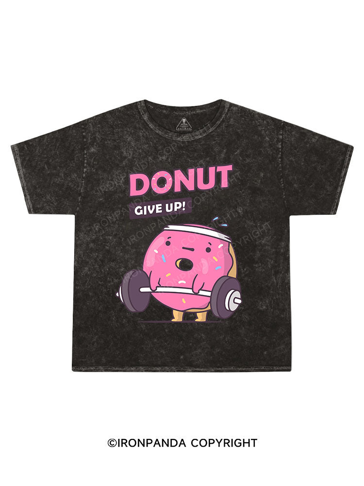 DONUT GIVE UP Kids Washed T-Shirt