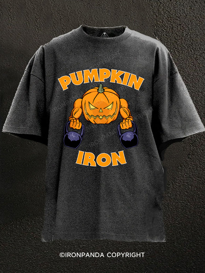 PUMPKIN IRON Washed Gym Shirt