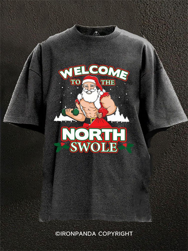 Welcome to the North Swole Washed Gym Shirt