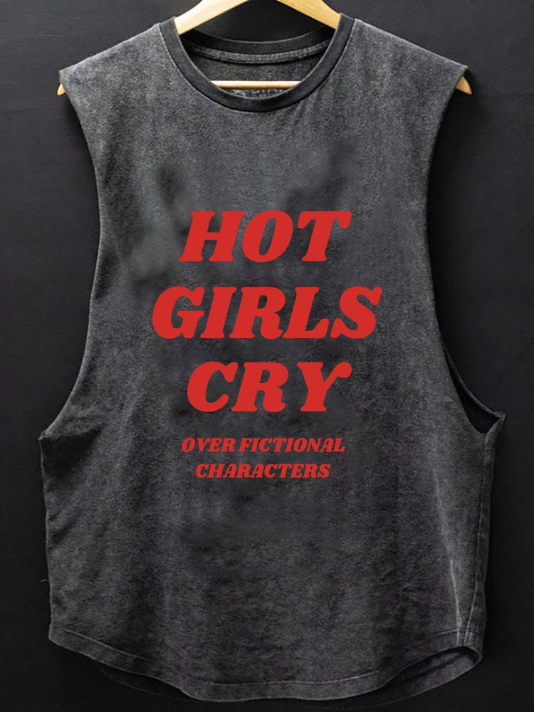 Hot Girls Cry Over Fictional Characters SCOOP BOTTOM COTTON TANK