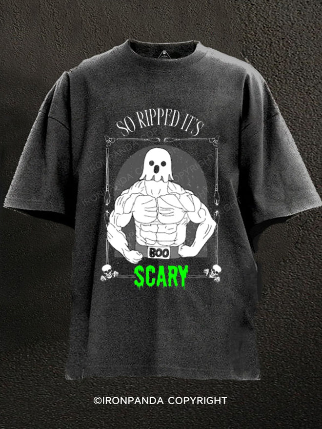 So ripped it’s scary Ghost Washed Gym Shirt