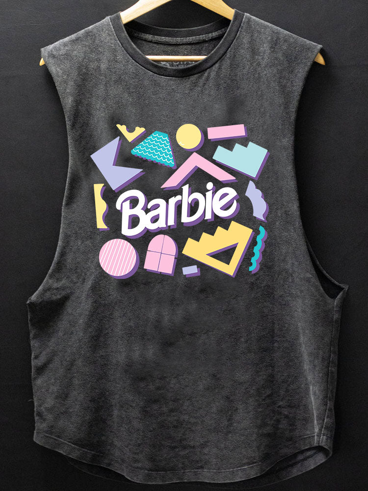 Barbie 80s Pastel Scoop Bottom Cotton Tank