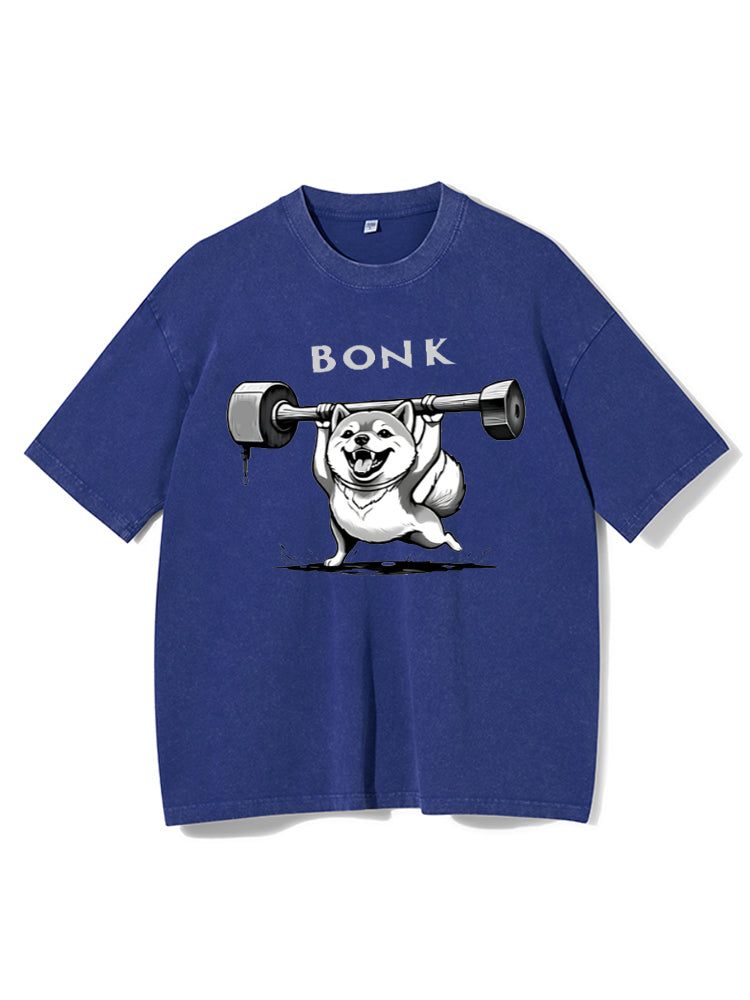 BONK Gym Dog Washed Gym Shirt