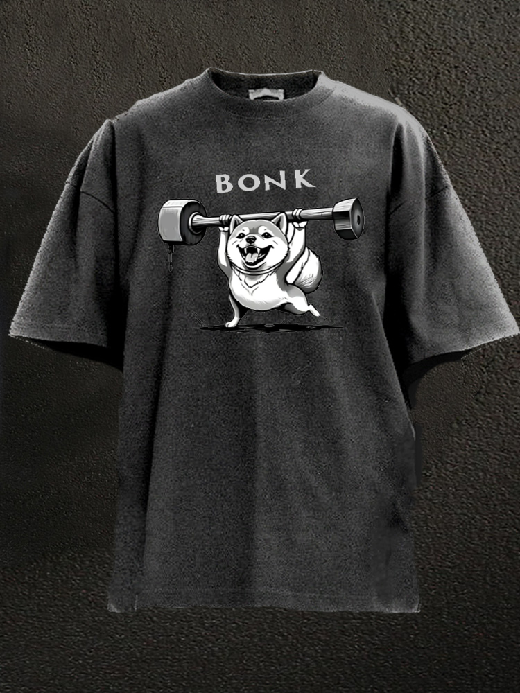 BONK Gym Dog Washed Gym Shirt