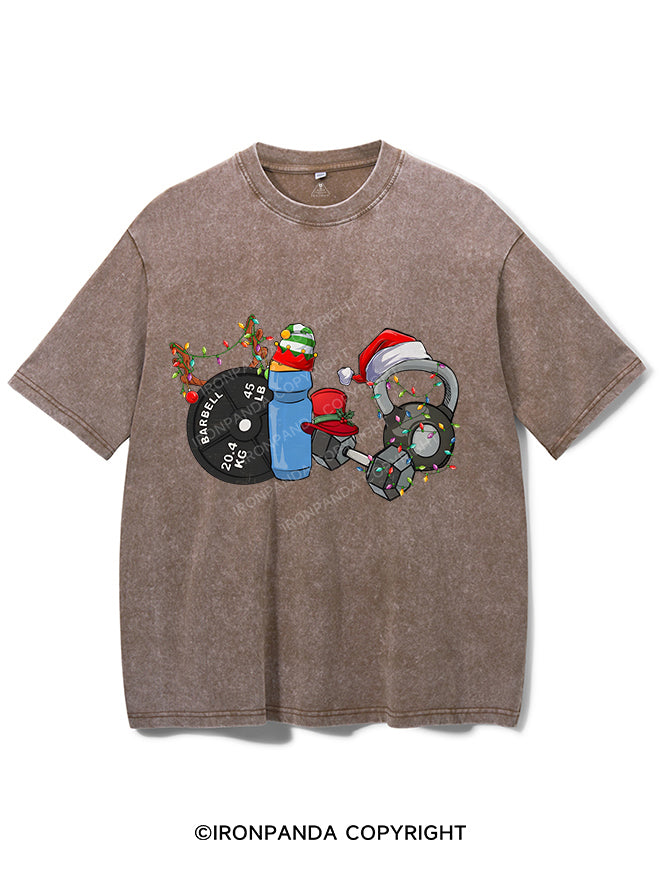 CHRISTMAS STYLE IN THE GYM VINTAGE GYM SHIRT