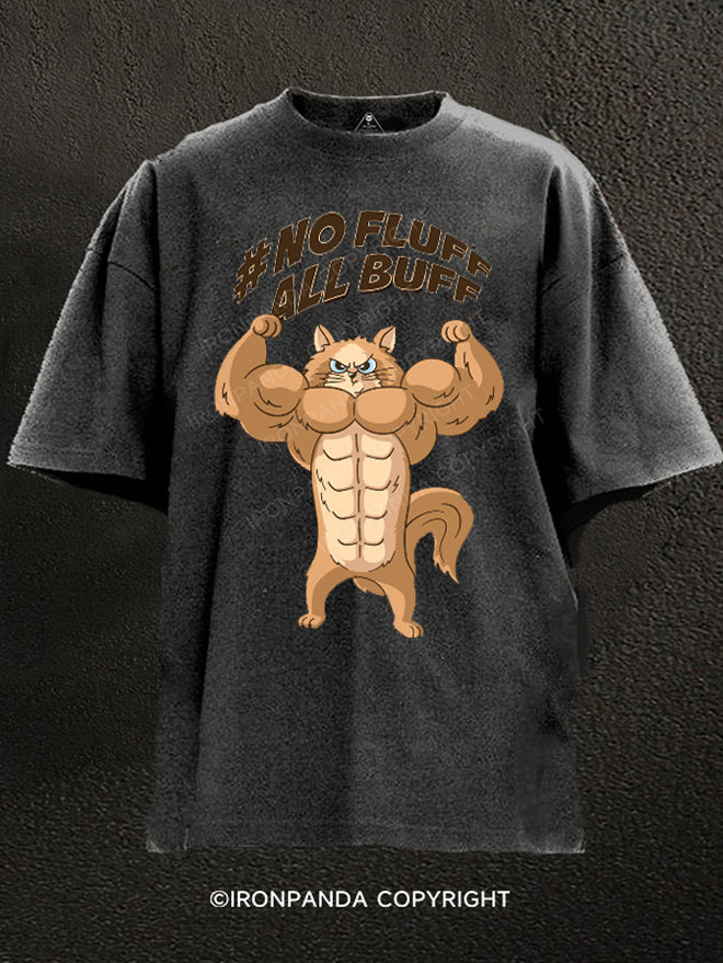 Buffed Cat Washed Gym Shirt