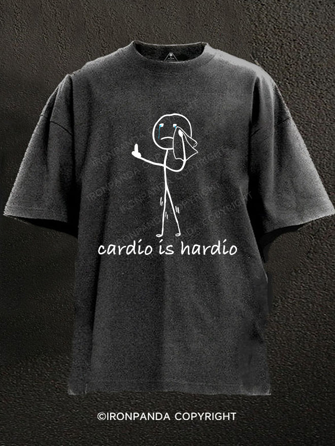 Cardio Is Hardio Washed Gym Shirt