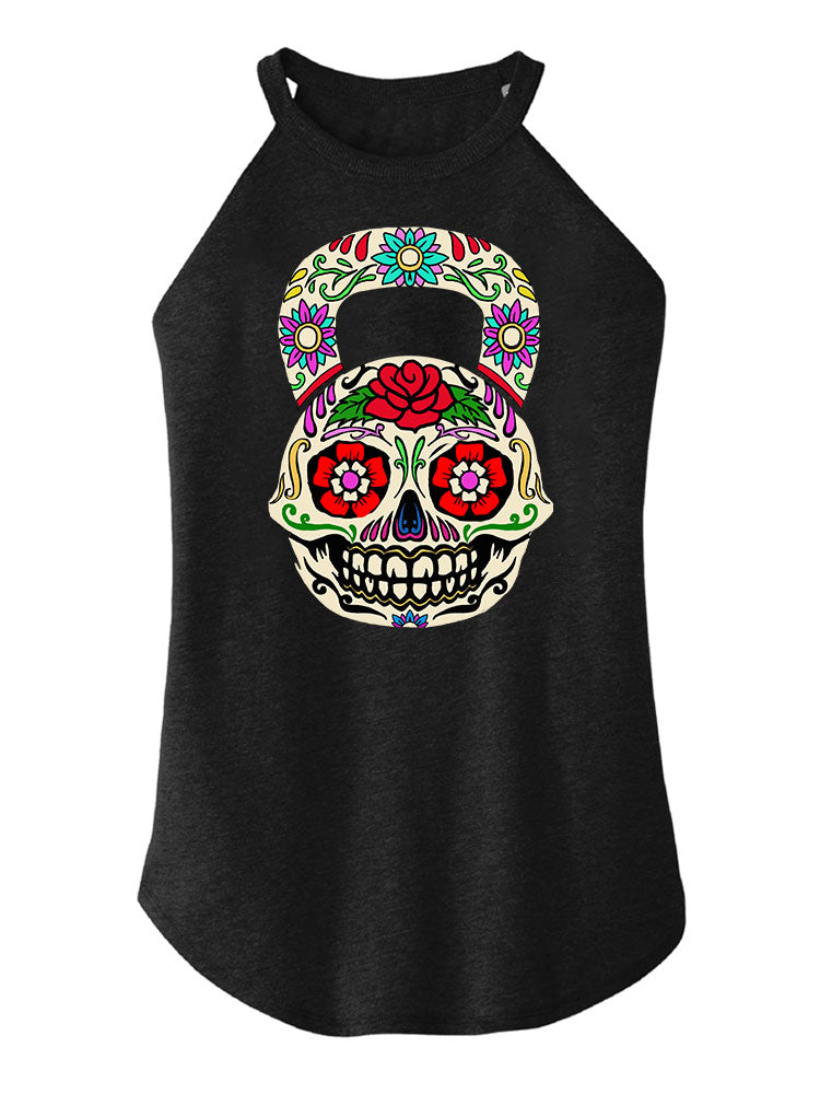 DIA DE LOS MUERTOS KETTLEBELL Tri Rocker Cotton Tank