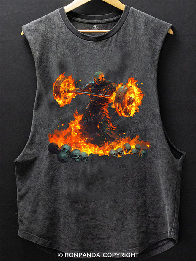 Death flame SCOOP BOTTOM COTTON TANK