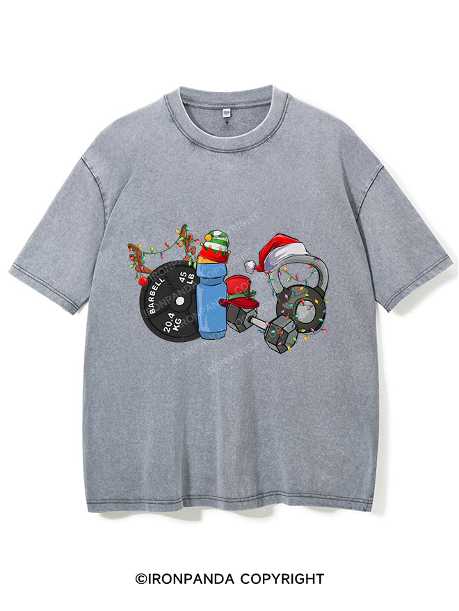 CHRISTMAS STYLE IN THE GYM VINTAGE GYM SHIRT