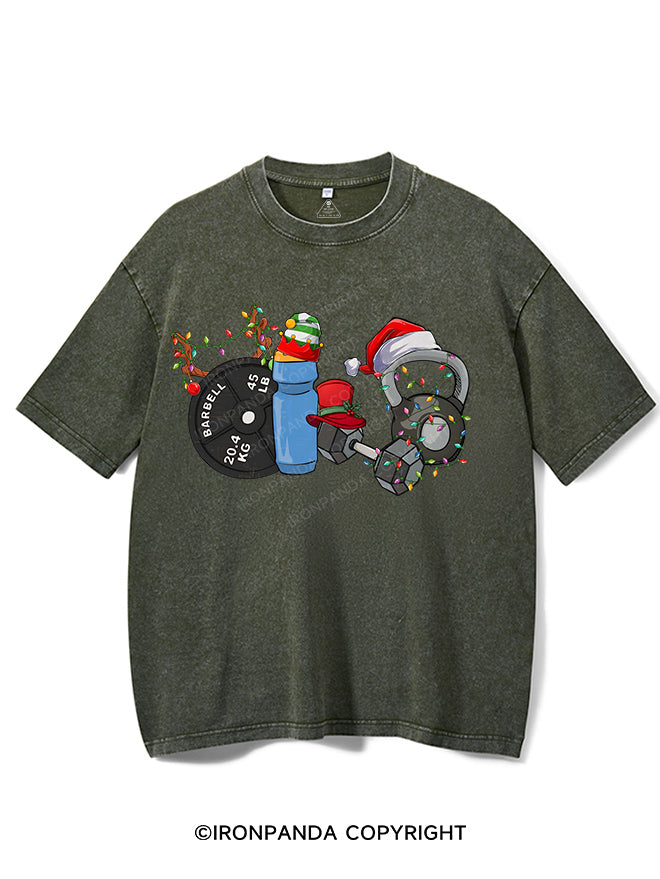 CHRISTMAS STYLE IN THE GYM VINTAGE GYM SHIRT