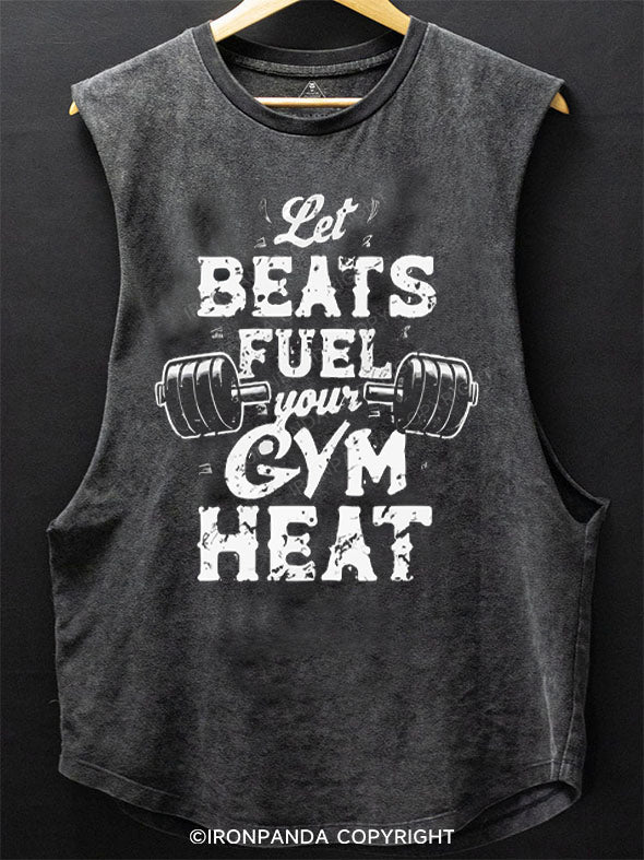 Let beats fuel your gym heat SCOOP BOTTOM COTTON TANK