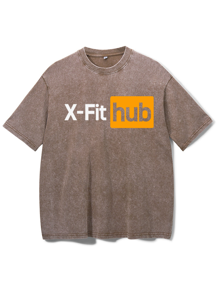 X-fit Hub Washed Gym Shirt