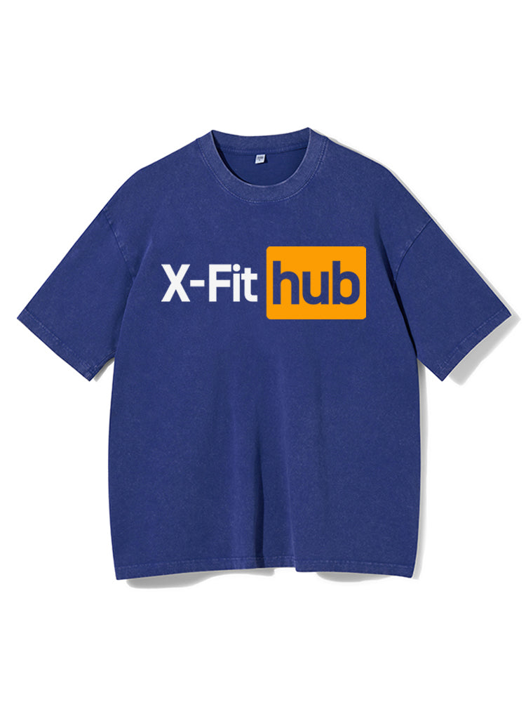 X-fit Hub Washed Gym Shirt