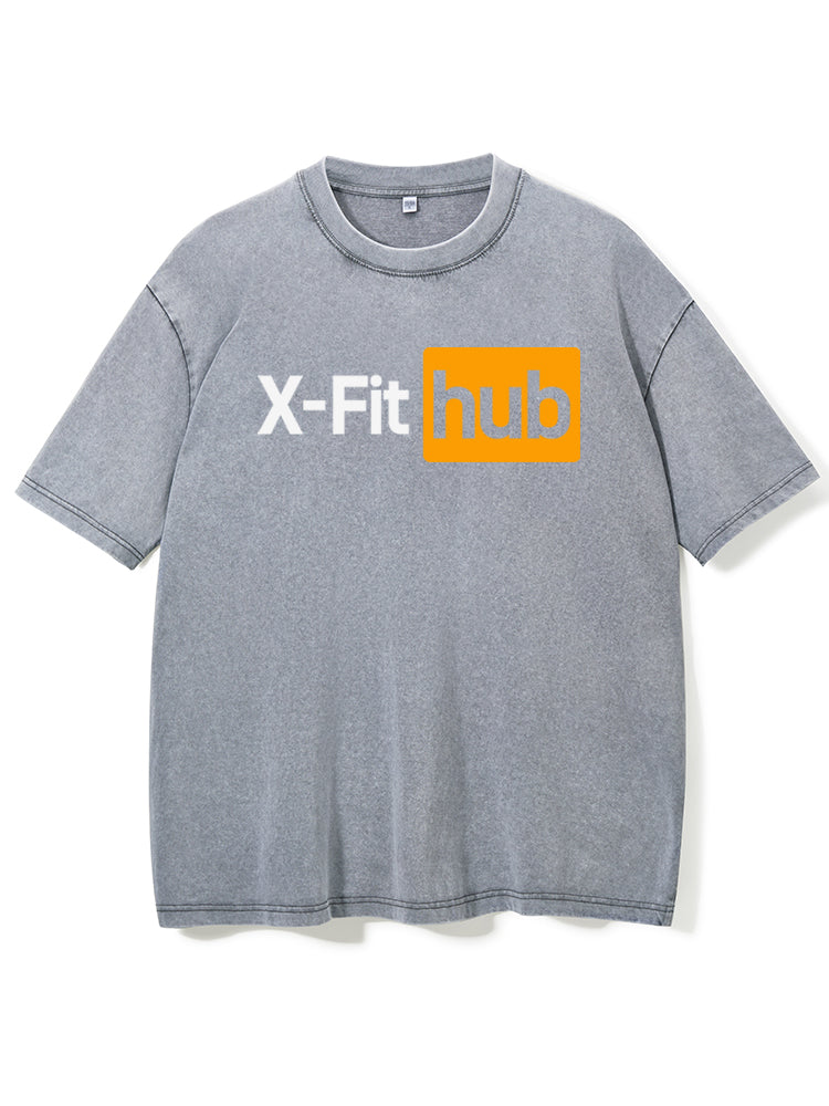 X-fit Hub Washed Gym Shirt