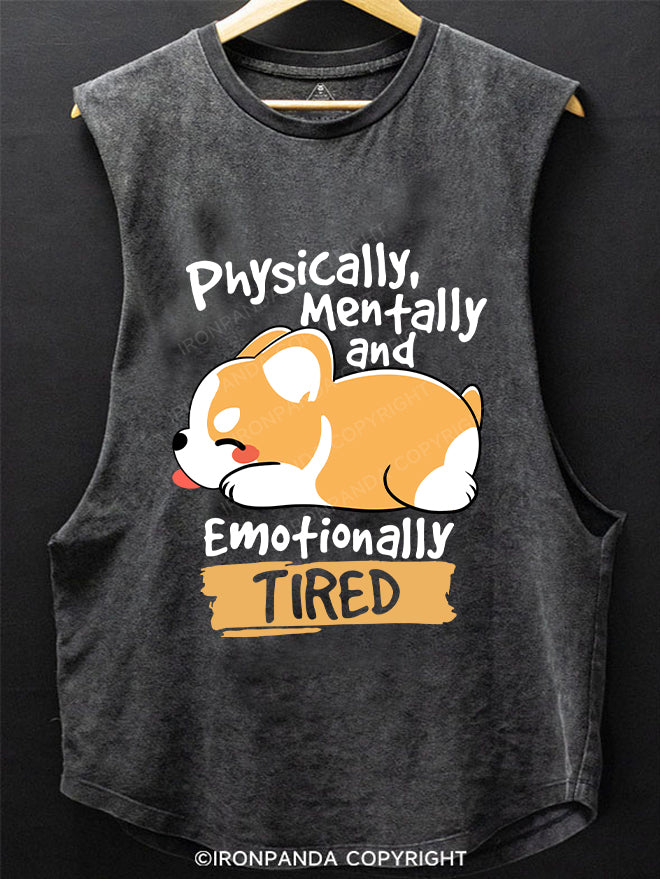 Tired corgi SCOOP BOTTOM COTTON TANK