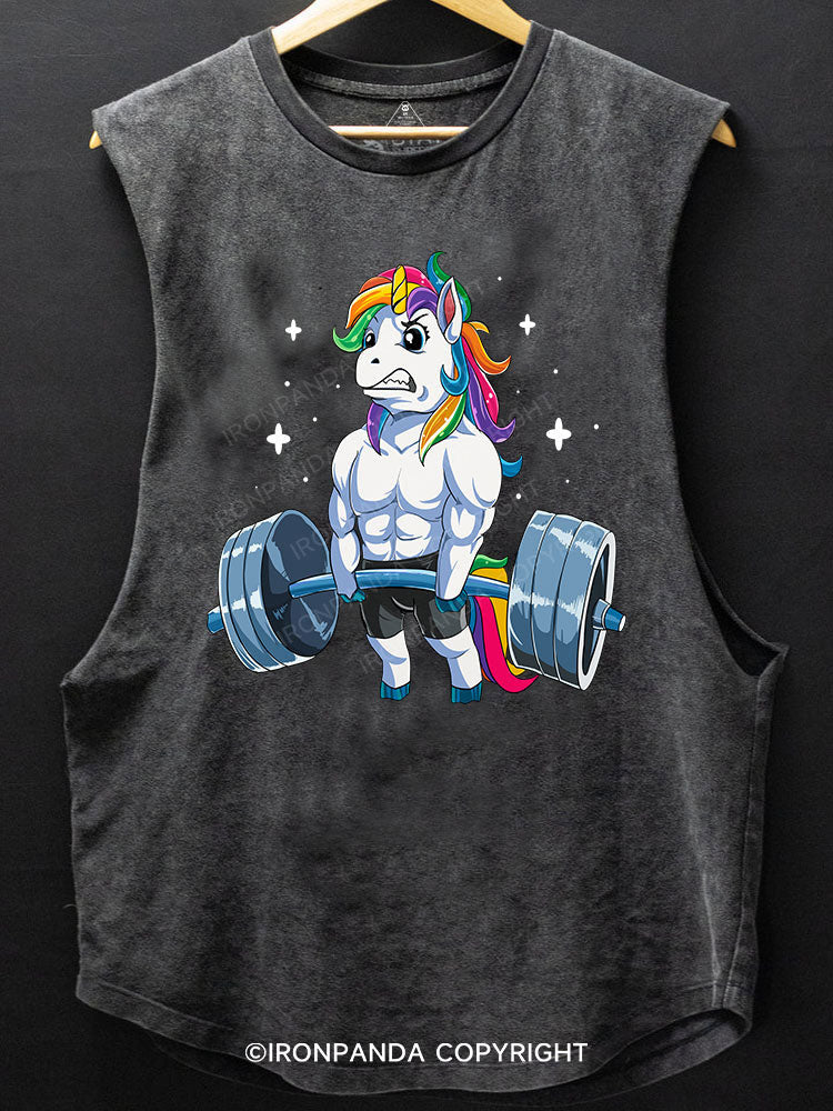 Weightlifting Unicorn Scoop Bottom Cotton Tank