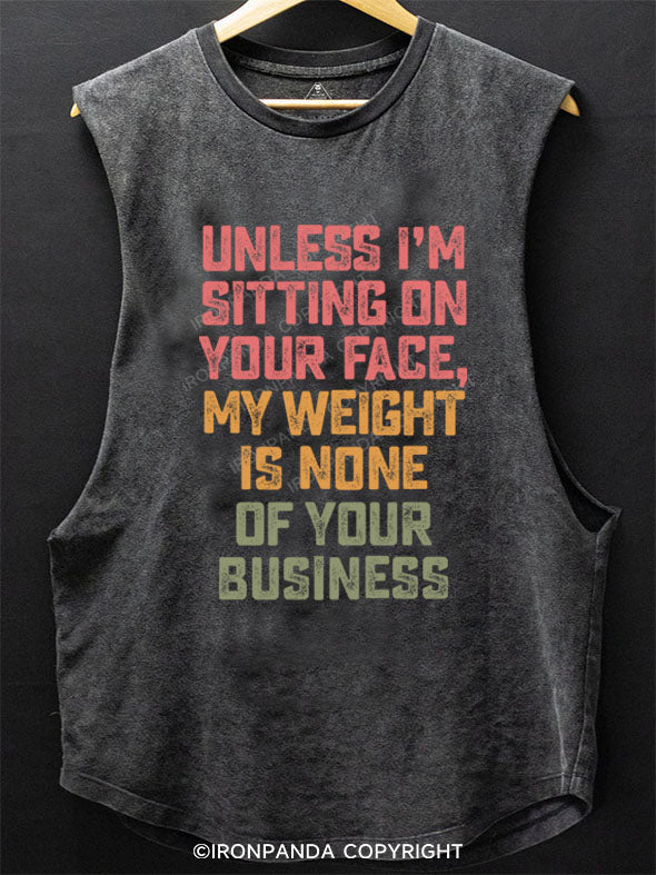 UNLESS I'M SITTING ON YOUR FACE SCOOP BOTTOM COTTON TANK