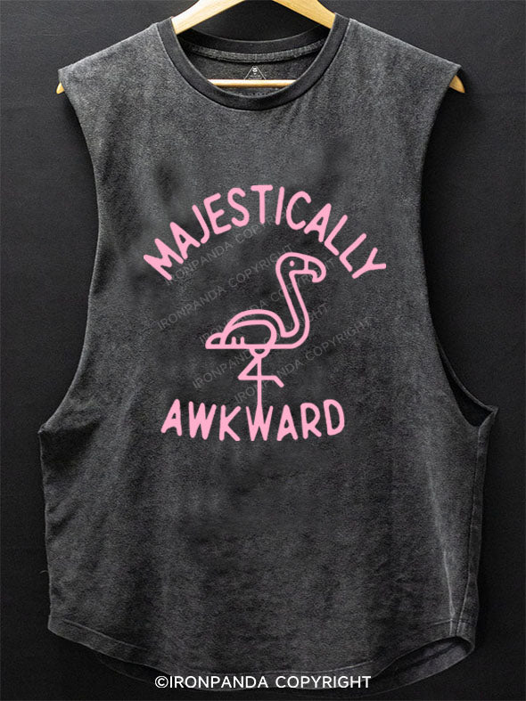 Majestically Awkward Scoop Bottom Cotton Tank