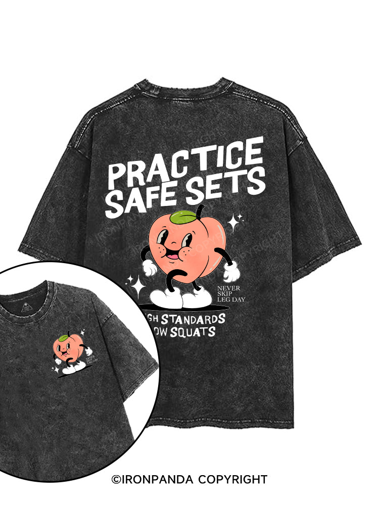 Practice Safe Sets printed Gym Shirt