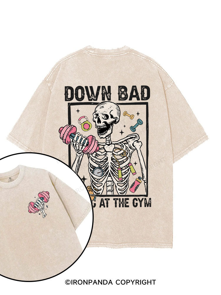 Down Bad Crying At The Gym printed Gym Shirt