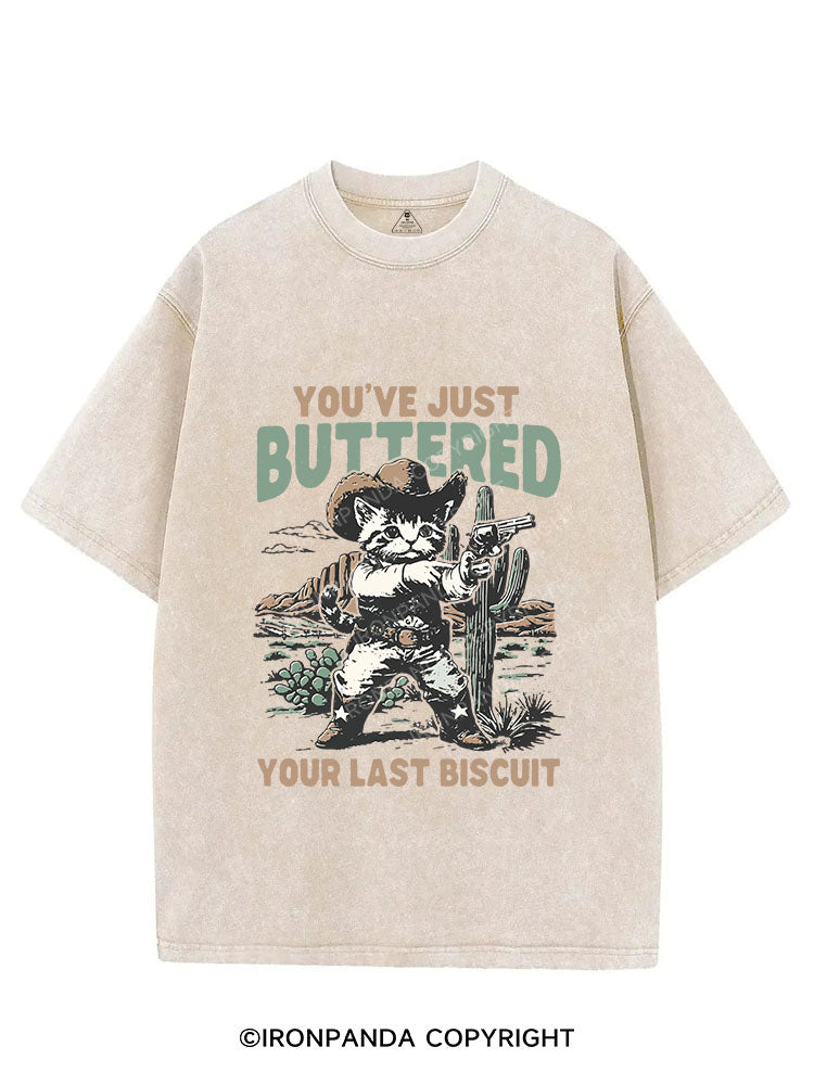 YOU'VE JUST BUTTERED YOUR LAST BISCUIT VINTAGE GYM SHIRT