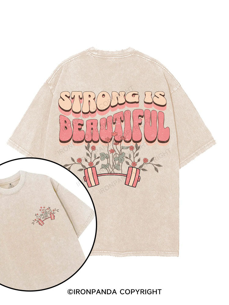 Strong is Beautiful printed Gym Shirt