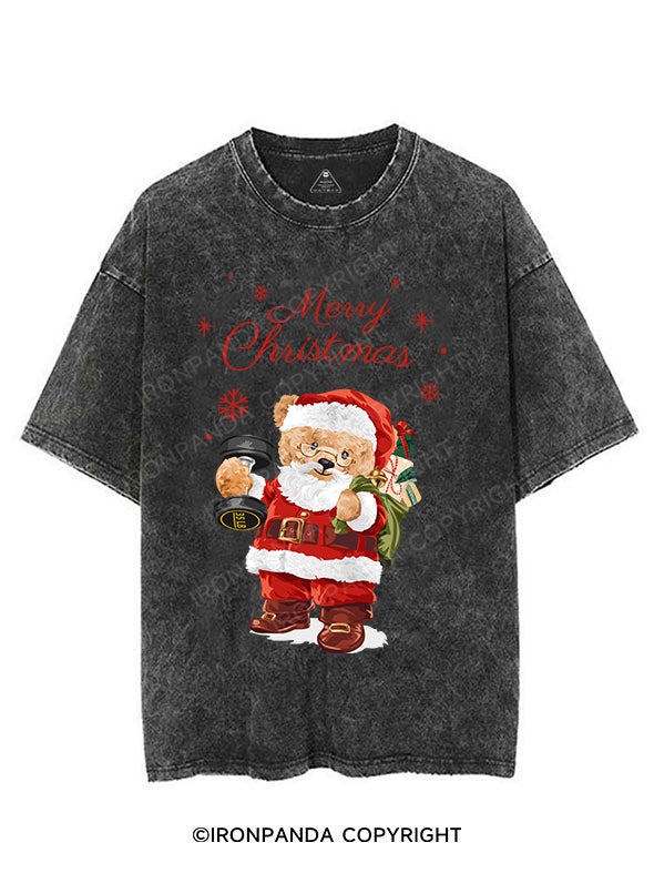 bear Merry Christmas VINTAGE GYM SHIRT