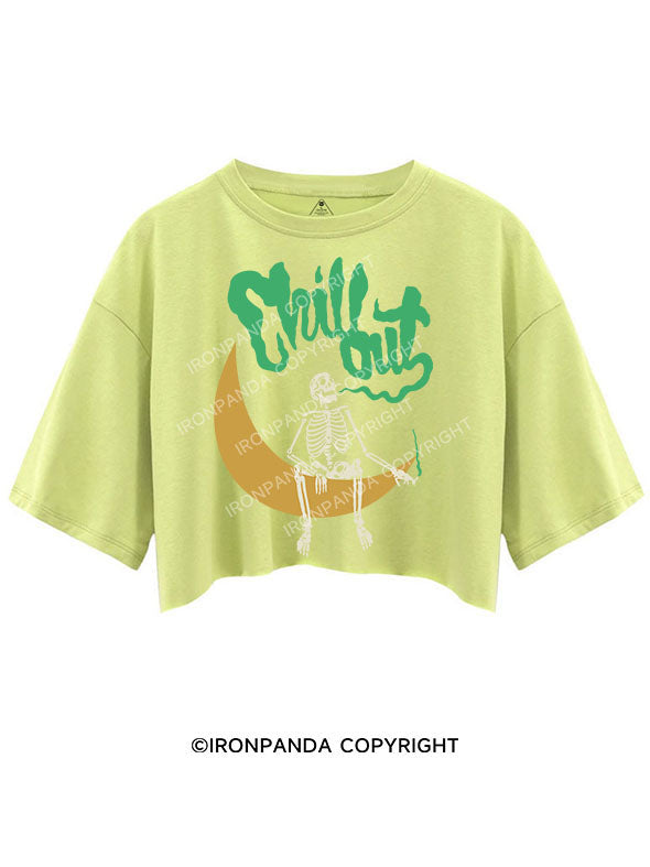 CHILL OUT SKELETON CROP TOPS