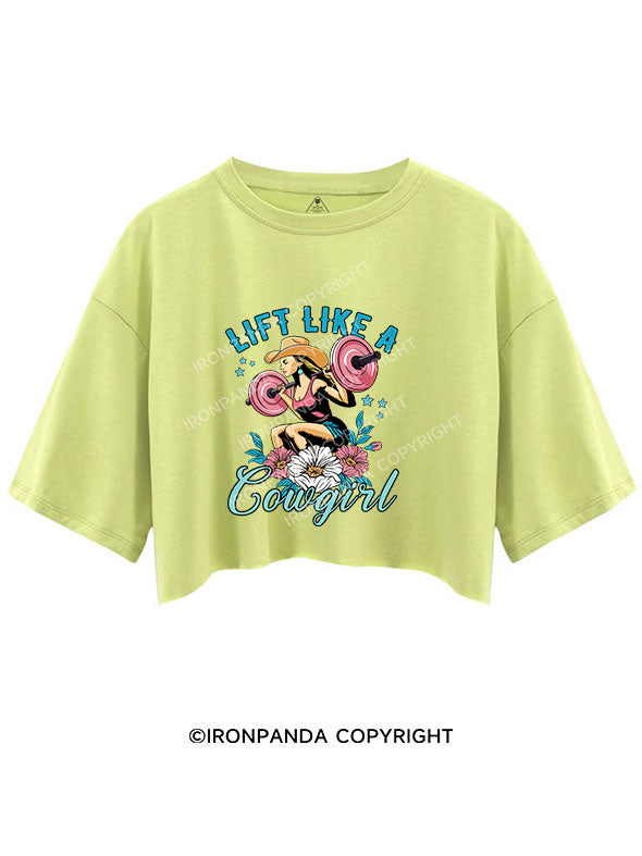 LIFT LIKE A COWGIRL CROP TOPS