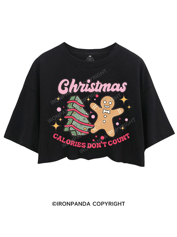 CHRISTMAS CALORIES DON'T COUNT CROP TOPS