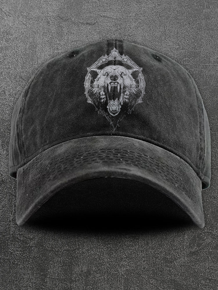 fierce bear Washed Gym Cap