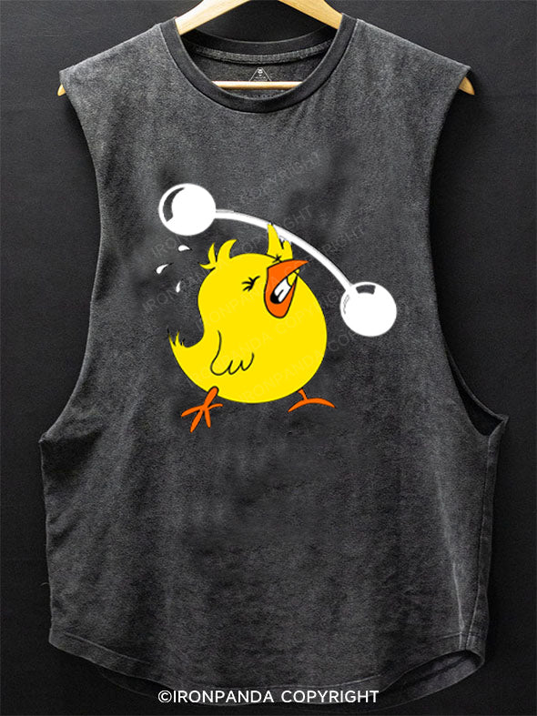 weightlifting chick SCOOP BOTTOM COTTON TANK