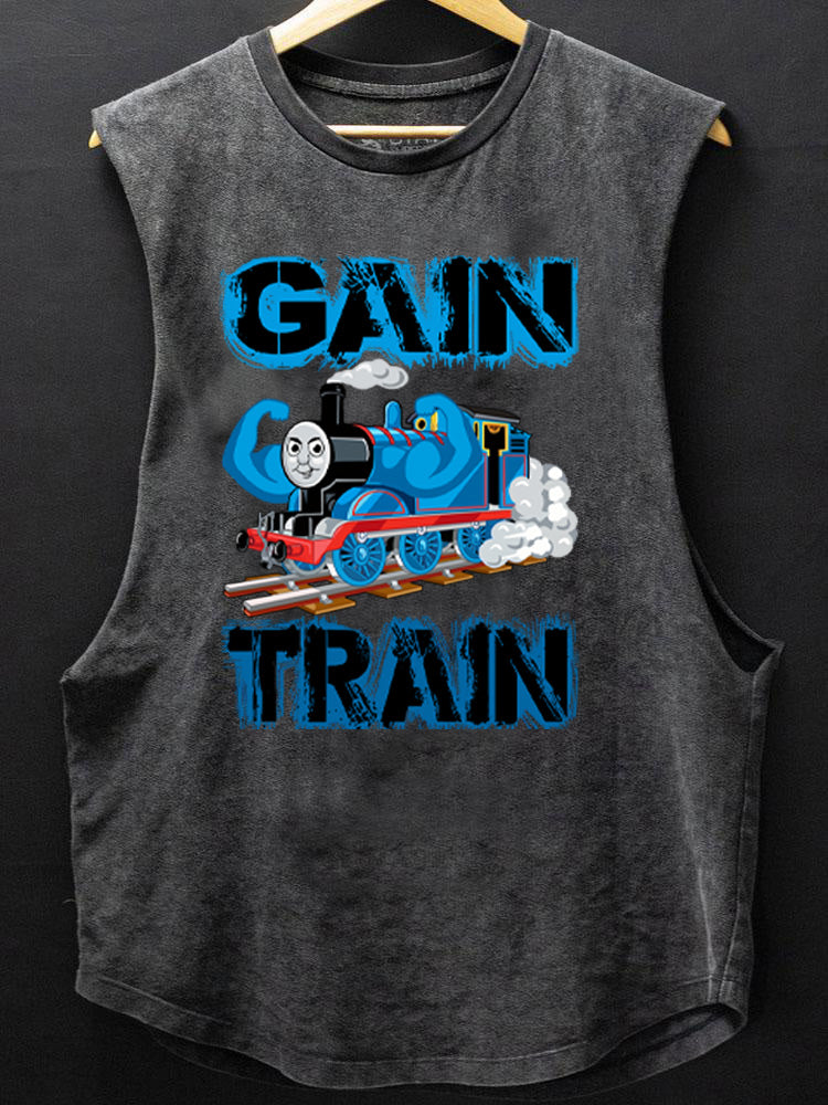 gain train tank engine SCOOP BOTTOM COTTON TANK