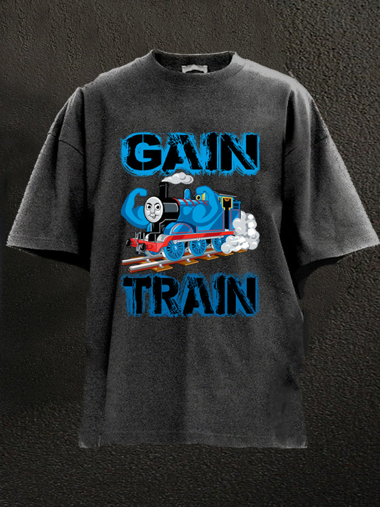 gain train tank engine Washed Gym Shirt