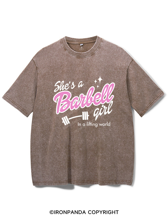 She is a barbell girl Vintage Gym Shirt