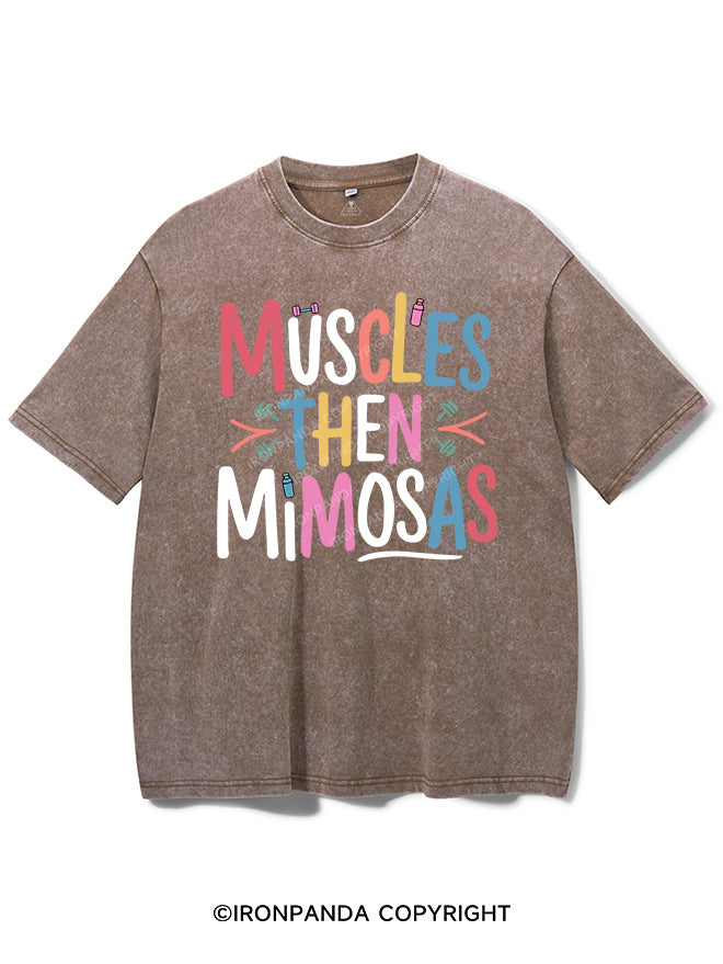 MUSCLES THEN MIMOSAS VINTAGE GYM SHIRT