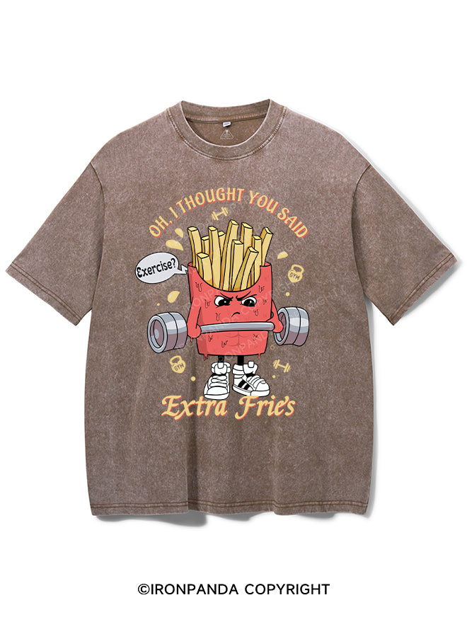 I Thought You Said Extra Fries Vintage Gym Shirt