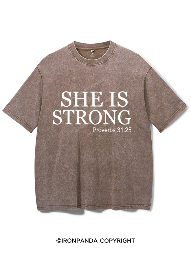 She is strong Vintage Gym Shirt