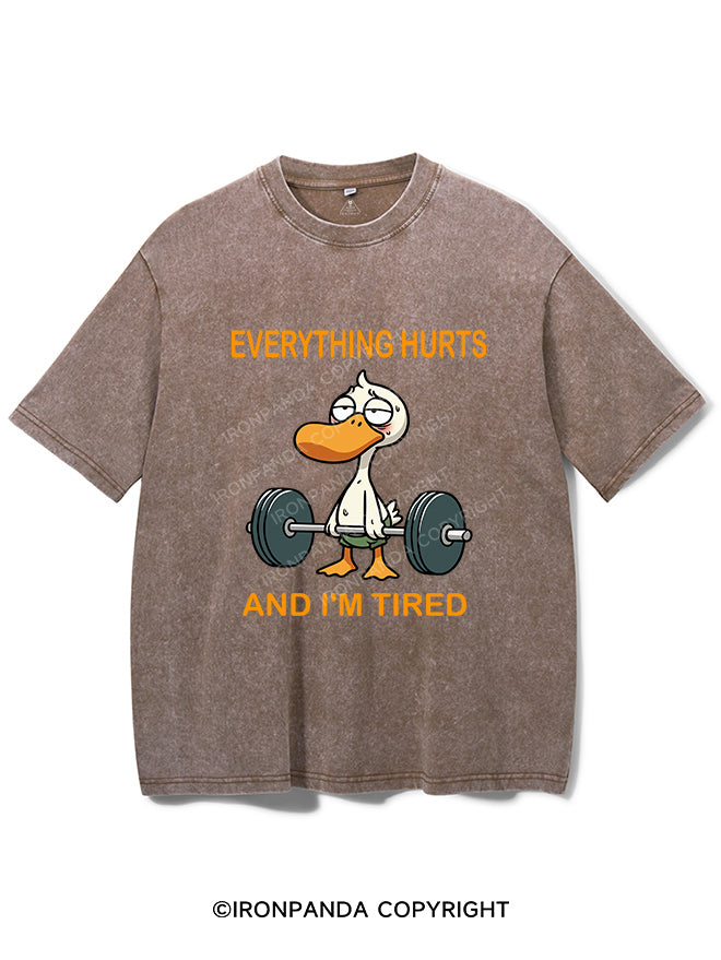 everything hurt and i am tired duck Vintage Gym Shirt