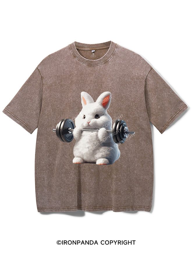 Rabbit weightlifting Vintage Gym Shirt